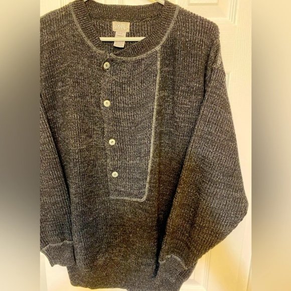 Men Vintage sweater Marithe Francois Girbaud S  Grey oversized ribbed cotton - Picture 3 of 10